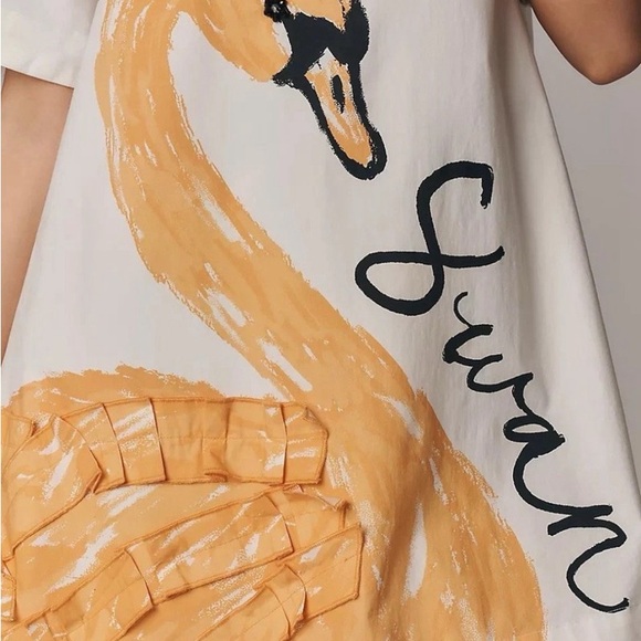 Maeve Anthropologie The Emmy Short-Sleeve Swing Mini Dress by Maeve Size Medium - Picture 2 of 6